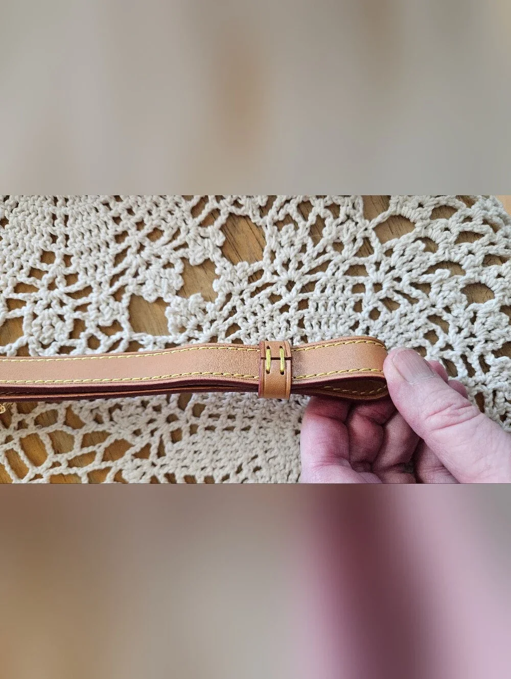 Vachetta Leather Replacement Strap For Louis Vuitton Noe Bags.